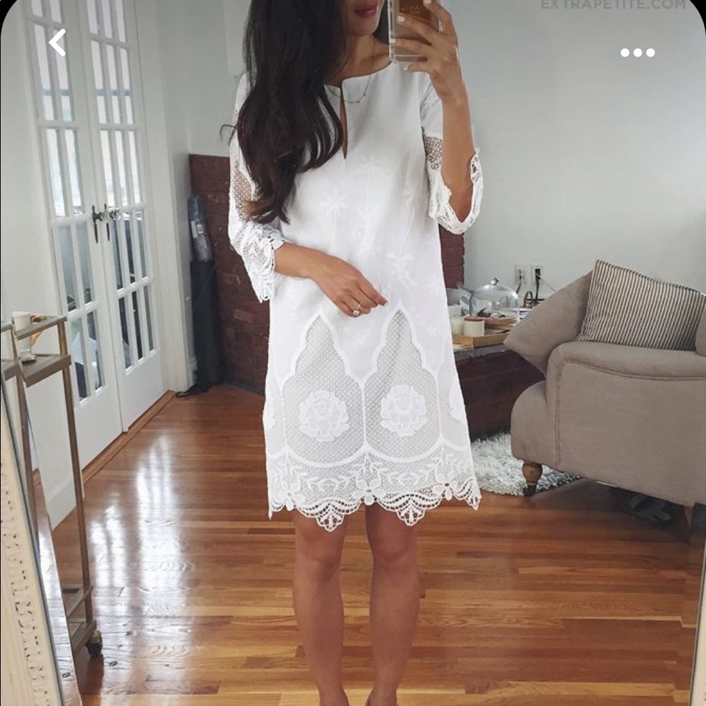 Ann Taylor petite lace tunic